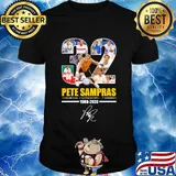 32 pete sampras 14 grand slam 2 australian open 7 wimbledon 1988 2020 signature black shirt