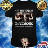 47th anniversary years of 1973-2020 AC DC Thank you for the memories signature shirt