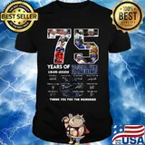 75 years of 1945 2020 vancouver canucks hockey thank you for the memories signatures shirt