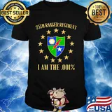 75th ranger regiment i am the 001% stars shirt