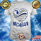 A piece of my heart and soul lives in Michigan Map shirt