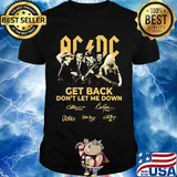 AC DC Get back don't let me down signature shirt
