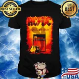 Acdc band in rock we trust shirt