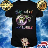 Baby yoda hug doterra stay out of my bubble covid-19 shirt