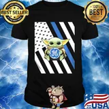 Baby Yoda hug general electric American flag shirt