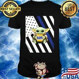 Baby Yoda hug Napa American flag shirt