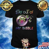 Baby yoda hug tupperware stay out of my bubble covid-19 shirt