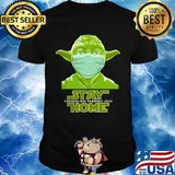 Baby Yoda mask stay home coronavirus pandemic 2020 shirt