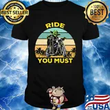 Baby Yoda ride you must vintage retro shirt