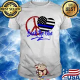 Back The Blue America Love Heart Independence Day Shirt
