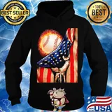 Baseball american flag happy independence day fire s Hoodie