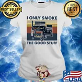 Bbq i only smoke the good stuff vintage retro s Ladies tee