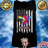 Bee American Flag Be kind s Tank top