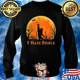 Bigfoot Holloween I hate people Sunset s Sweater