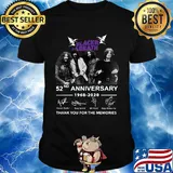 Black sabbath 52nd anniversary 1968 2020 thank you for the memories signatures shirt