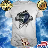 Blood insides heart new york jets vs new york giants shirt