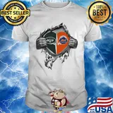 Blood insides heart new york jets vs new york mets shirt