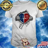Blood insides indianapolis colts and indiana hoosiers heart shirt