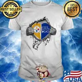 Blood insides pittsburgh steelers and kentucky wildcats heart shirt