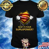 Blood insides superman walmart what's your superpower shirt