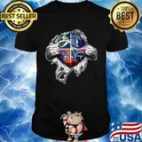Blood insides tennessee nashville predators memphis tigers memphis grizzlies and tennessee titans logo shirt