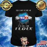 Blood insides you can't scare me i work for fedex shirt
