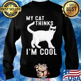 Cat Glasses My cat thinks I'm cool s Sweater