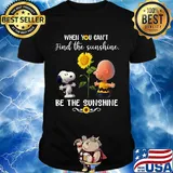 Charlie brown and snoopy sunflowers when you can't find the sunshine be the sunshine shirt