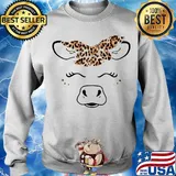 Cow bow leopard skin classic s Sweater