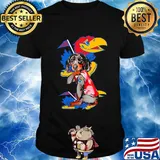 Dachshund tattoos kansas jayhawks basketball logo shirt