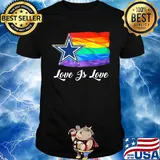 Dallas cowboys lgbt flag love is love shirt