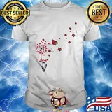 Dandelion flower st. louis cardinals logo hearts shirt