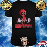 Deadpool installing muscles please wait shirt
