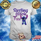 Disney resting stitch face shirt
