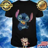 Disney stitch hug pokemon shirt