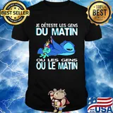 Disney stitch je deteste les gens du matin ou les gens ou le matin shirt