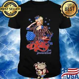 Dolly parton for president america map 4th of july independence day shirt