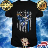 Eagles back the blue american flag independence day shirt