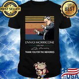 Ennio morricone 1928 2020 thank you for the memories signature vintage retro shirt