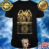 Exo band 08th anniversary 2012 2020 thank you for the memories signatures shirt