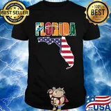 Florida america map happy independence day shirt