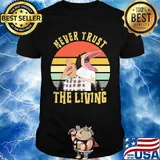 Flying dinosaur never trust the living vintage retro shirt