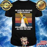 Freddie mercury no mask on your face you big disgrace spreading your germs all over the place vintage retri shirt