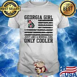 Georgia girl just like a normal girl only cooler american flag independence day shirt