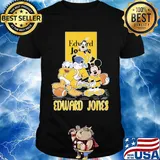 Goofy donald duck and mickey mouse football player edward jones shirt