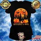 Halloween happy camp-o-ween pumpkin s Ladies tee