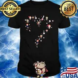 Halloween horror characters chibi heart shirt