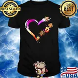 Halloween horror characters heart shirt