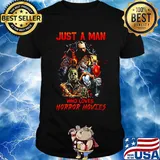 Halloween just a girl who loves horror movies black shirt