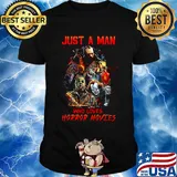 Halloween just a man who loves horror movies shirt